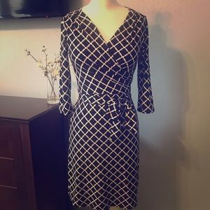 WHBM Faux Wrap Matte Jersey Dress